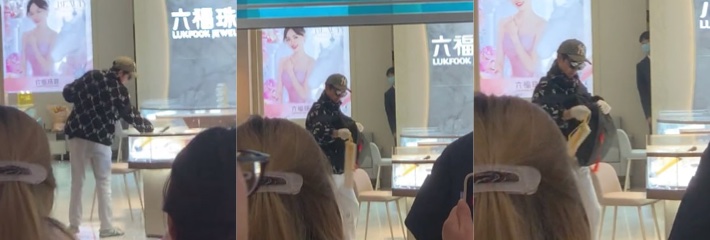 杭州万象汇珠宝店 抢手镯男子被外卖小哥 柴振鹏 当场制服 现场视频流出疯传！