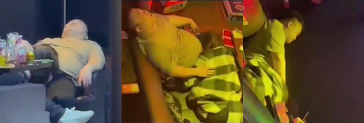 有钱就是为所欲为，大哥酒吧挥金如土，同行小妹热情口爆，舔得大哥仰头舒畅喷射！