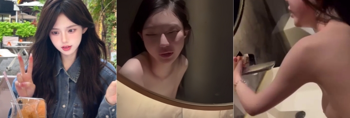 极品骚母狗 天天跟着精神小伙蹭吃蹭KTV 被精神小伙拉进包厢厕所后入爆操骚逼！