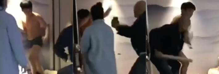 女婿跟丈母娘偷情被当场抓包 老丈人暴打狗女婿 媳妇傻眼 丈母娘站一旁一声不吭太炸裂啦！
