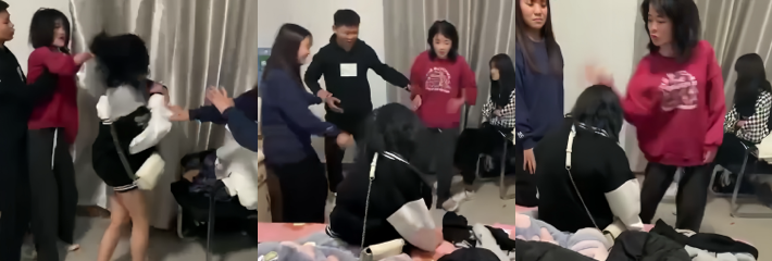 精神小妹小伙 围殴瘦弱女孩 扇耳光扯头发 集体霸凌曝光 引发全网怒评！