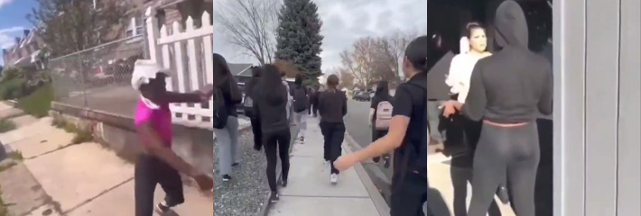 自由国度美利坚！民间女子打架真猛啊 堪比女子搏击现场 直接爆炸输出拳拳到肉