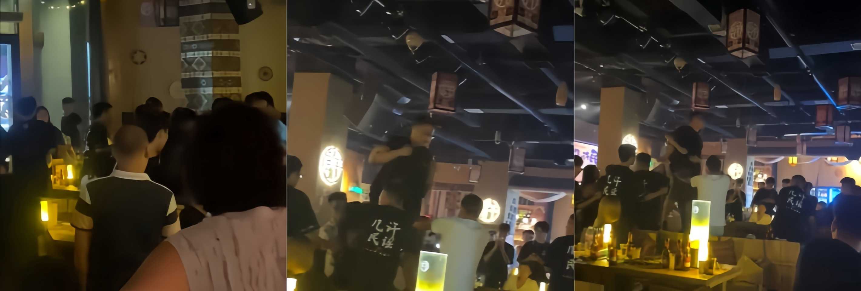 洛阳民谣酒馆上演全武行 精神小伙醉酒挑事 两方男女混战 店员拦都拦不住 场面堪比武林大会！