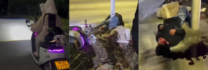 抖音热搜 九号改装电动车 超速飞车撞电线杆 真是一秒天堂一秒地狱