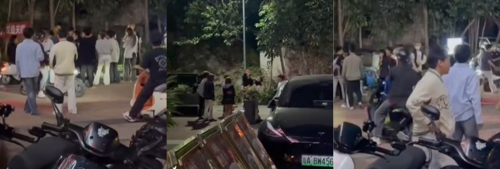 广东万和精神小伙约架刀人事件完整版视频曝光 两飙车队口角引发双方互砍 流一地血水！