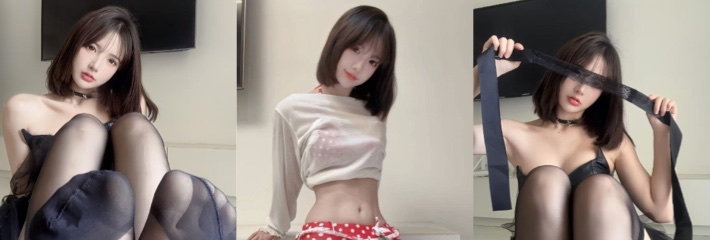 抖音高颜值短发网红 小霞佩奇 白丝黑丝足控定制福利私拍流出