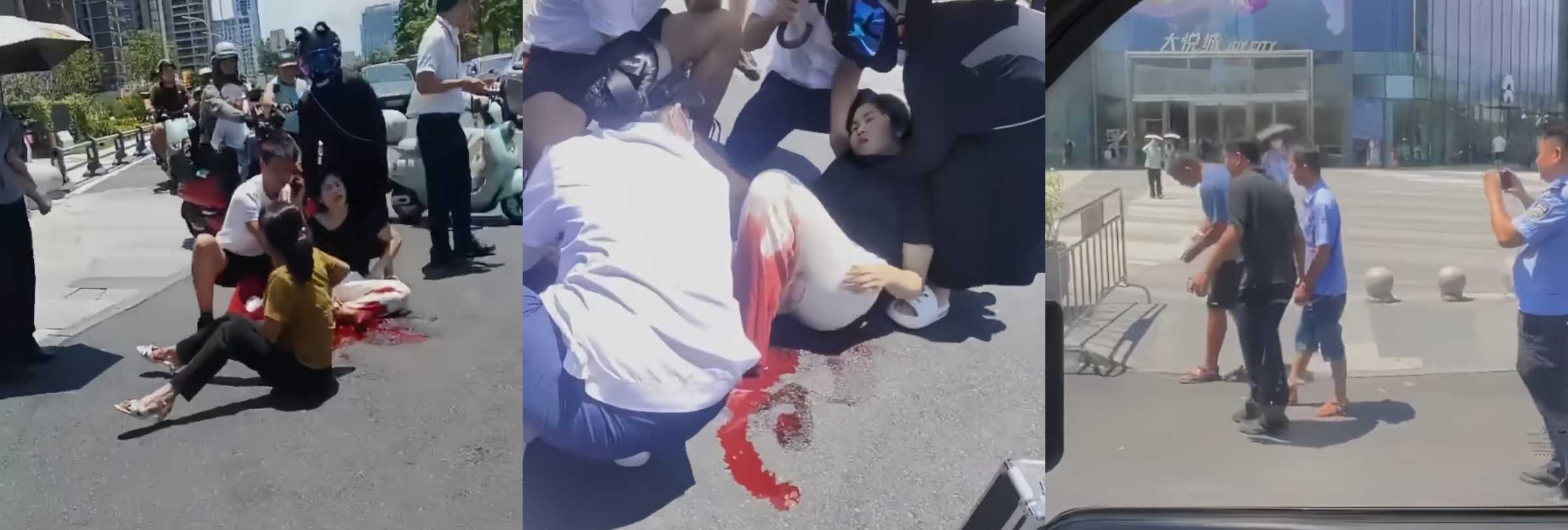 三亚大悦城血案 出租车司机疯狂捅刺女乘客 现场鲜血狂喷惨不忍睹