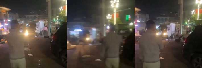 利丰广场摊贩争抢位置砍人事件曝光 凶手戾气真重 头都要砍断了