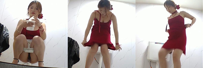 偷拍大神在商场女厕双镜头偷拍 红裙高跟美少妇 衣着风骚身材丰腴 这就是微胖的魅力吗？
