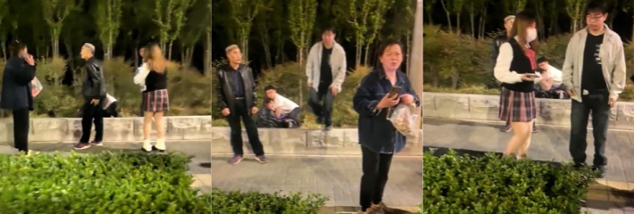 洛阳塔西花园 小情侣花坛野战被误认为强奸 路过大妈报警求助 视频广泛传播当场社死