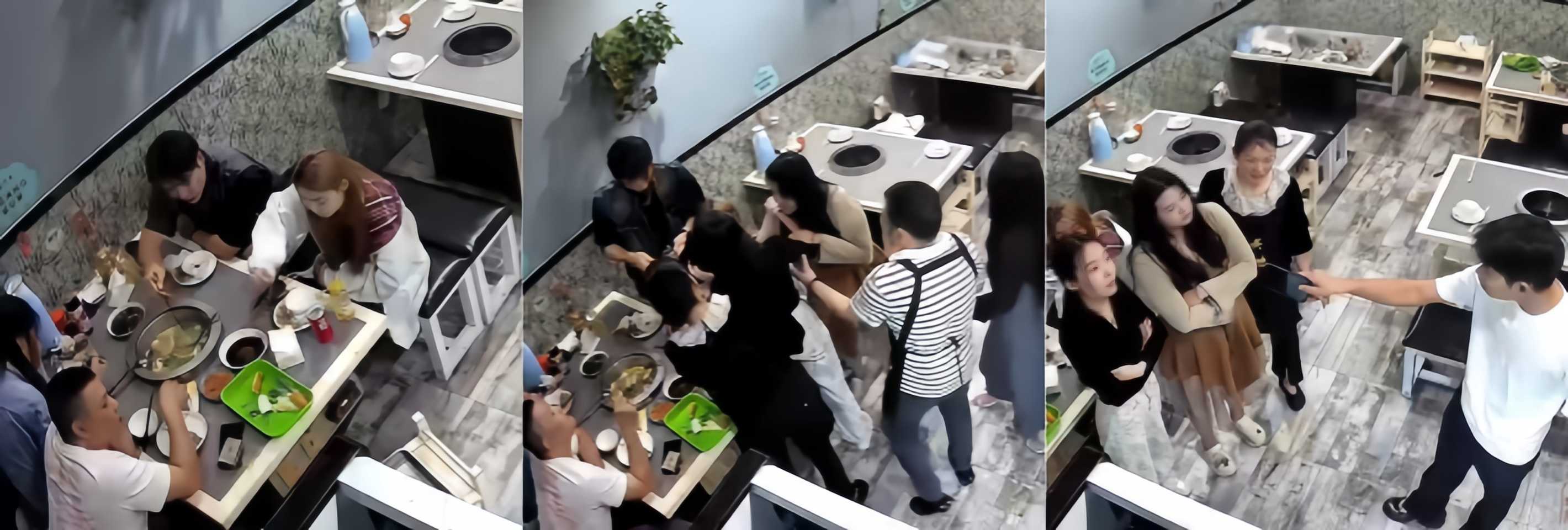 纹身精神小妹喝多了搭讪邻桌帅哥 将人家女儿当情敌 发酒疯闹事险些动手 监控视频曝光