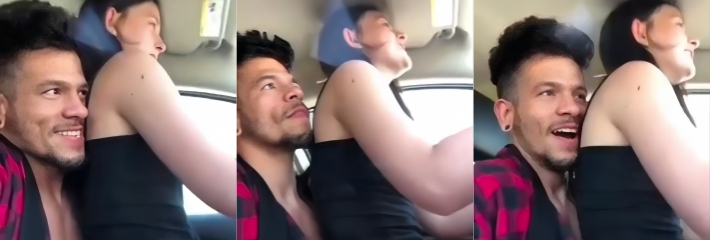 老外不开ai驾驶也敢边插边开车，真不怕妹子高潮手一抖出车祸，黑哥你是真会玩！