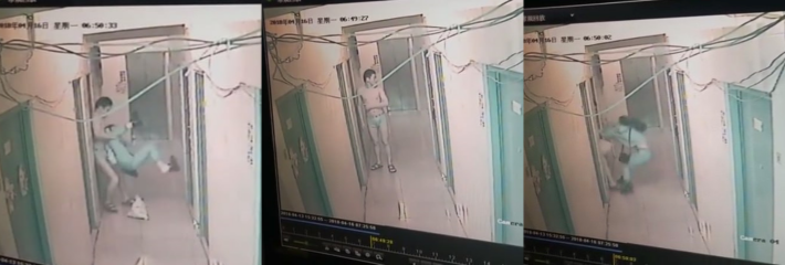 性压抑的时代 变态真多！女子清晨出门上班被男邻居生拉硬拽拖进房间实施强奸！