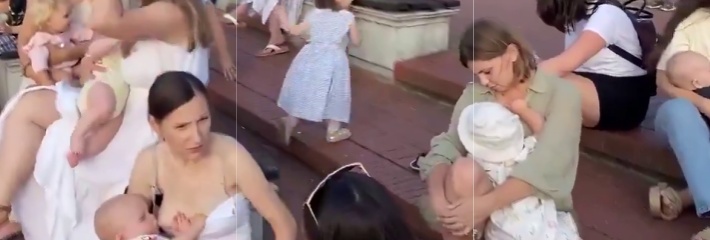 偷窥狂的福利来袭 看看波兰宝妈午后的惬意生活 带着婴儿去公园 袒胸露乳喂奶形成一道靓丽风景！