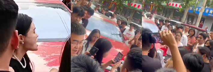 河北永年街头惊爆抓小三丑闻 文明抓奸两人互相打嘴炮 围观群众看得不亦乐乎！