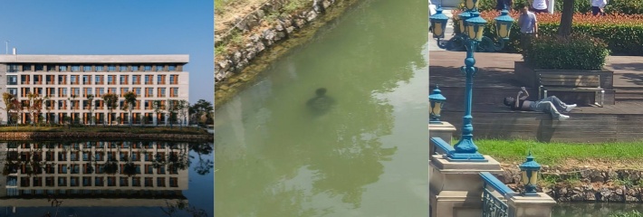 湖北武汉中国地质大学未来城校区 一男性尸体惊现人工湖 死者身份和死因待进一步确认!