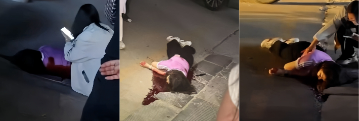 曲阜济宁学院西门血案 女生疑出轨被前男友狂捅后腰脖子 当场惨死路边