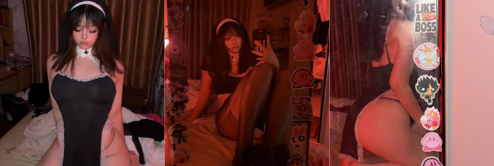 陕西19岁母狗王梓芮 欧美妆修女服COS 玩具自慰 骚逼黑丝美腿真淫荡！独家曝光