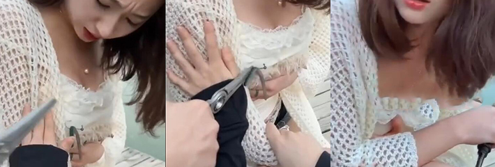 女子公园路亚抛竿惊天一钩，美女闺蜜意外遭勾中奶子，下次垂钓可要保持安全距离啊！