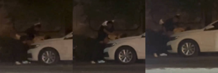 爱就要大胆的做出来！濮阳华府山水引擎盖激战 一男一女车上激情视频火爆流出！