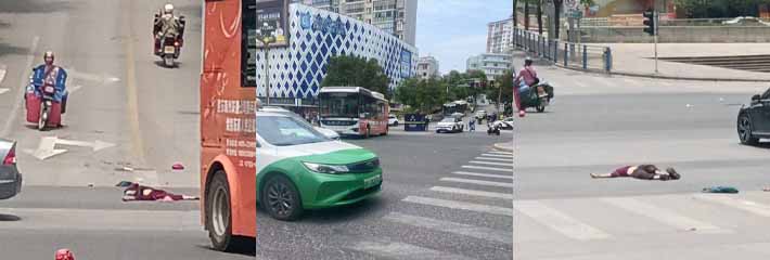 黔东南苗族侗族自治州发生一起重大交通事件 公交车碾压过去 直接人头分离 现场一片血肉横飞