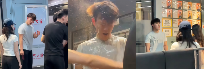 一老哥脚踏两只船 被两妹子找上门 水泼脸大逼兜打得啪啪响