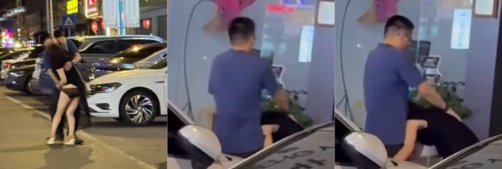 街头狂野激情开战狗男女无耻放纵 马路上火辣脱衣上演限制级大戏 路人围观却欲火焚身！