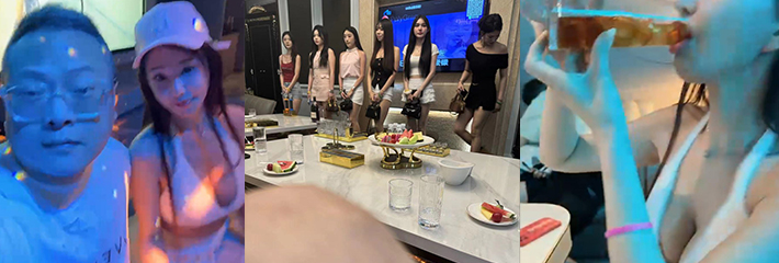 现代版选妃现场 亲完左边的妹子又亲右边的 又是羡慕有钱人的一天！
