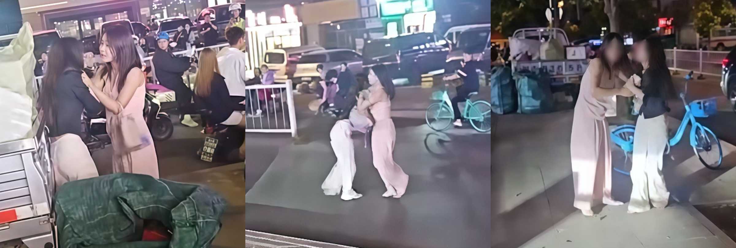河北街头原配抓小三 现场视频曝光 激烈对峙当街爆发撕逼大战