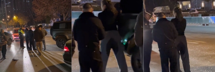 身材那么靓的路虎女竟然吓尿了！河北省石家庄市裕华区 路虎女司机酒后连撞三辆车