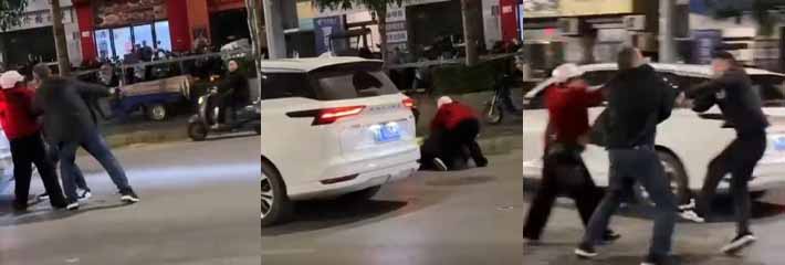 暴力街区 男子打架展示短兵器魅力 连连爆头 两人差点分别在医院监狱过年咯！