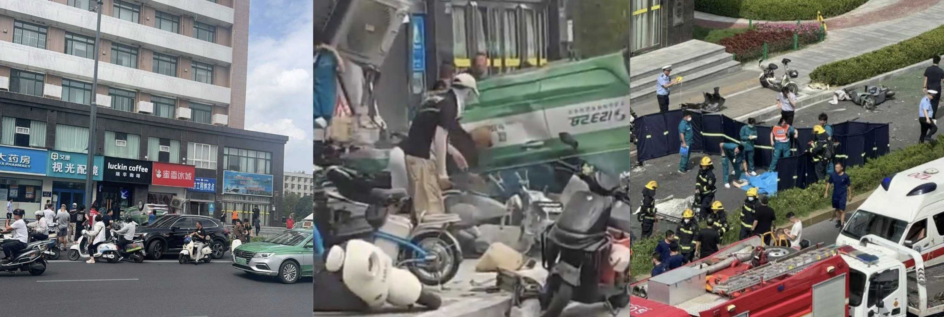 郑州出租车为何高速冲撞人行道？外卖小哥死伤惨烈，真相何在？现场视频曝光