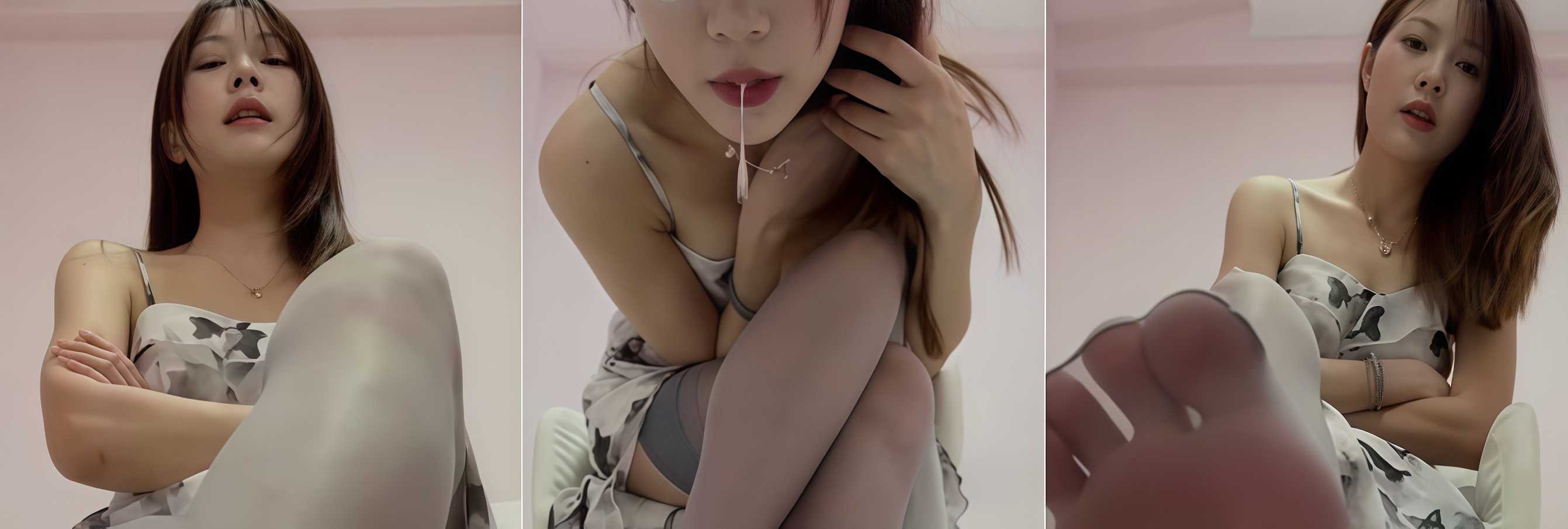 高颜值美女上演顶级丝足诱惑 淫荡骚话模拟绿帽情节 吐口水模拟精液射脚玩弄!