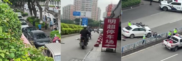 福建泉州南安水头镇 男子驾车无故加速逆行 撞飞电动车导致1死4伤