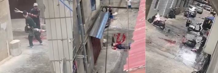 云南玉溪红塔区东风广场 发生持刀砍人事件 疯狂乱砍刀刀致命 血腥画面令人胆寒！