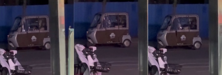 三轮车也是车 为什么不能车震 无意间偷拍到老头乐车震现场 这么小的空间怎样操作的？