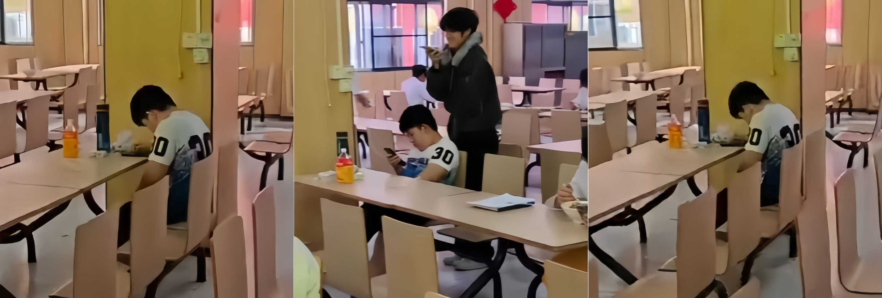 神级学生小哥食堂公然打飞机 专注到身后有人偷拍都不知道 这片子得多好看啊