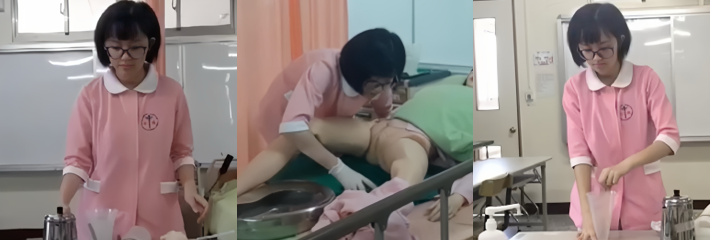 黑料课堂 性感美女护士 现场演示大量灌肠法教学