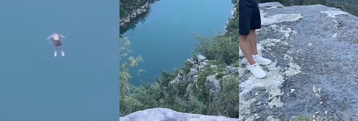 河南太行山 一游客拍到河里有具浮尸 警方已经对现场进行封锁 展开调查！