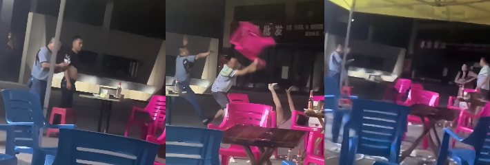 宜宾柏溪烧烤摊持刀伤人细节曝光 妻子与陌生男吃宵夜 丈夫持菜刀当街砍伤对方