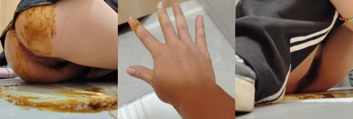 变态猥琐男偷拍一位醉酒女生 发现她坐在大便上 还去摸下她逼反到摸了一手屎 真是笑屎人不偿命！