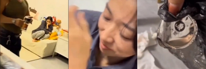 老公把小三带家里，屋里遍地卫生纸避孕套，被抓的时候小三还穿着“品如”的衣服！