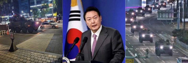 韩国政变！韩国总统尹锡悦今天晚上在龙山总统办公室发布紧急谈话，颁布紧急戒严令，韩国政治及金融面临危机