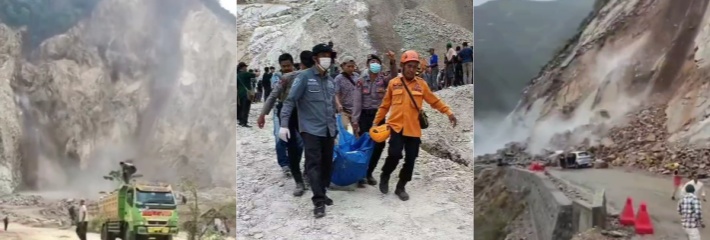 印尼西爪哇省芝拉朋县矿区 突发山体滑坡事件 已导致14人身亡 还有人员下落不明