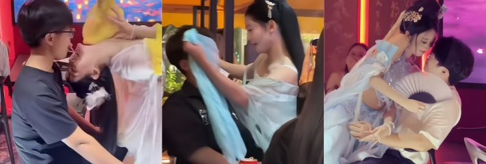 杭州 醉舞轻谣国风酒馆 小姐姐 火辣热舞超近距离亲密互动 网友惊呼这尺度要上天！