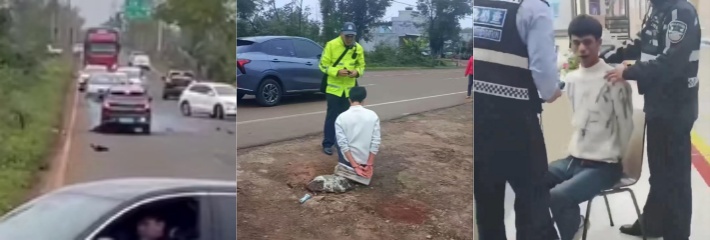 活得不耐烦系列 海南临高一男子酒后驾车发生剐蹭 私了未果驾车反复碾压导致命案 戾气太重