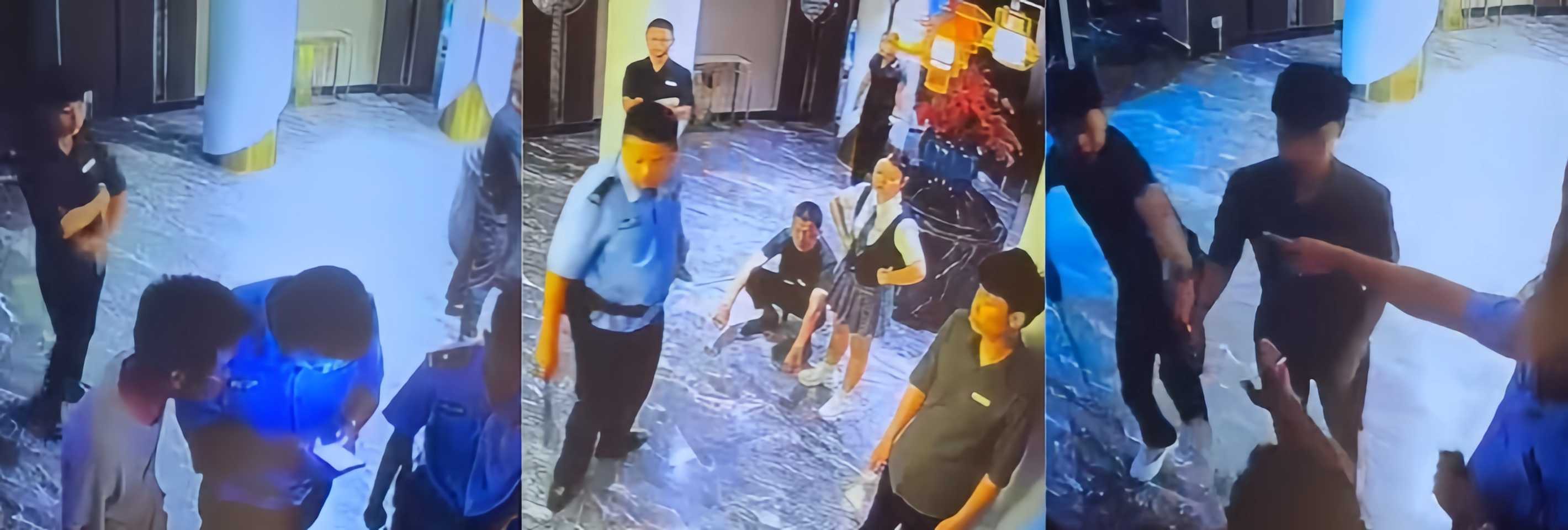 古惑仔胆大包天当众行凶 警察在场仍不惧挥拳 现场火爆对峙 警枪震慑瞬间秒怂举手蹲地！