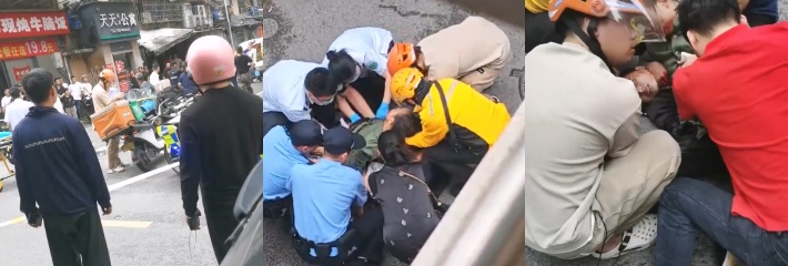 长沙岳麓区天顶路突发持刀伤人案 一男子倒地鲜血淋漓 全力扑救