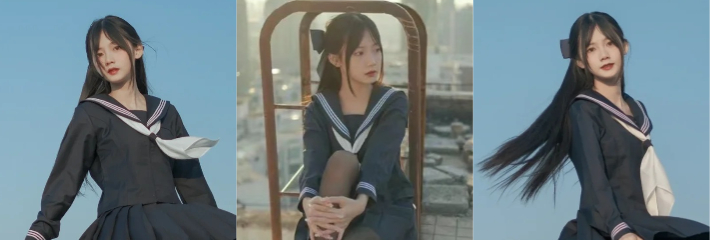 B站ASMR 白鹿姬 穿JK制服黑丝美腿 娇喘声控助眠直接把人听软了