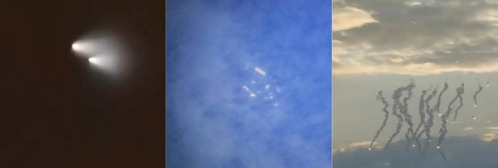 天津出现UFO24小时后，12日晚，再次出现多架不明飞行物，天津机场再次瘫痪飞机无法起飞降落！